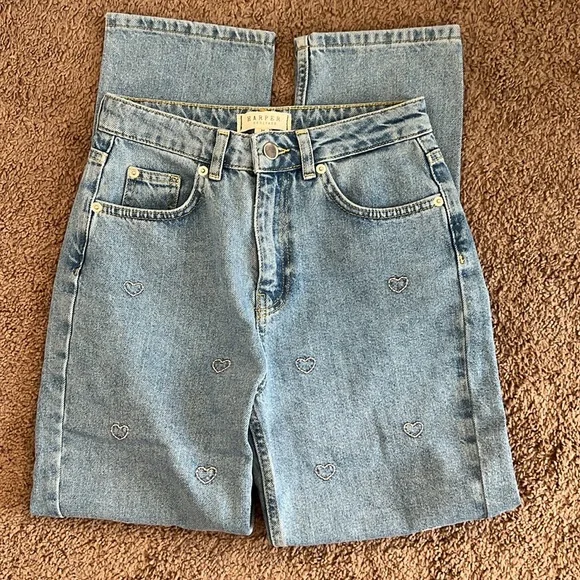 Francesca’s High Waisted Heart Jeans - Picture 3 of 5